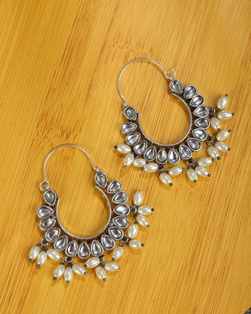 German Silver Hoop Earrings